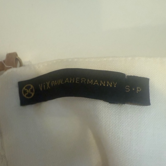 Elegant Iris Vix Paula Hermanny Cream and Tan Maxi Dress - Picture 5 of 5